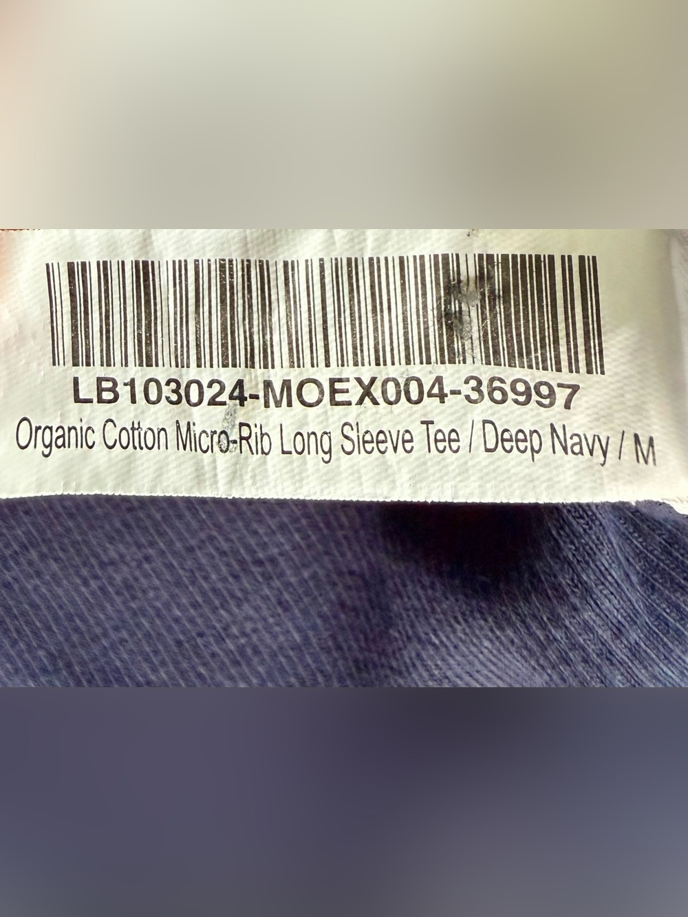 Quince Women’s Organic Cotton Micro-Rib Long Sleeve Tee Deep Navy Medium - Picture 7 of 9